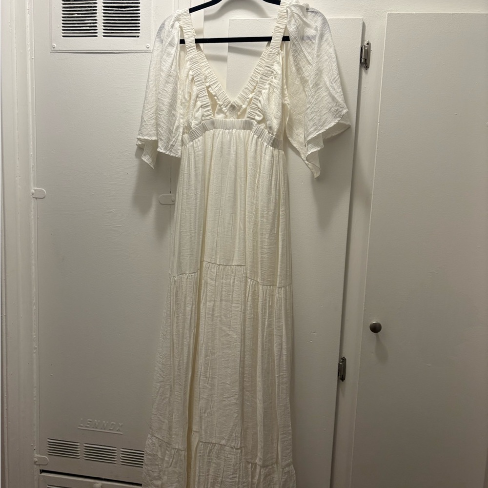 Free People White Maxi Dress